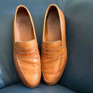 Alan Edmonds Ascher leather tan loafers EUC